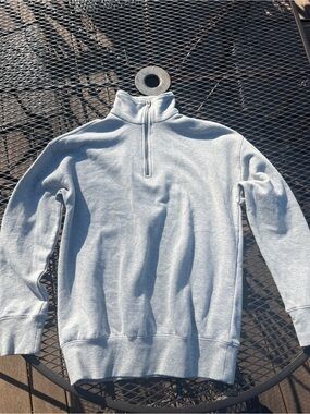 BP. Men’s Gray 1/4 Zip Fleece Mock Neck Pullover sweatshirt Size XS